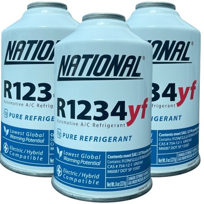 National R1234yf Refrigerant Automotive A/C Recharge 8oz Self