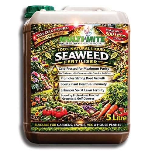 MULTI-MITE 100% Natural Liquid Seaweed Fertiliser 5 Litre  Assorted sizes
