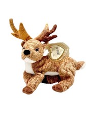 TY Beanie Baby - ROXIE the Reindeer (Black Nose) (7.5 inch) - MWMTs Stuffed Toy