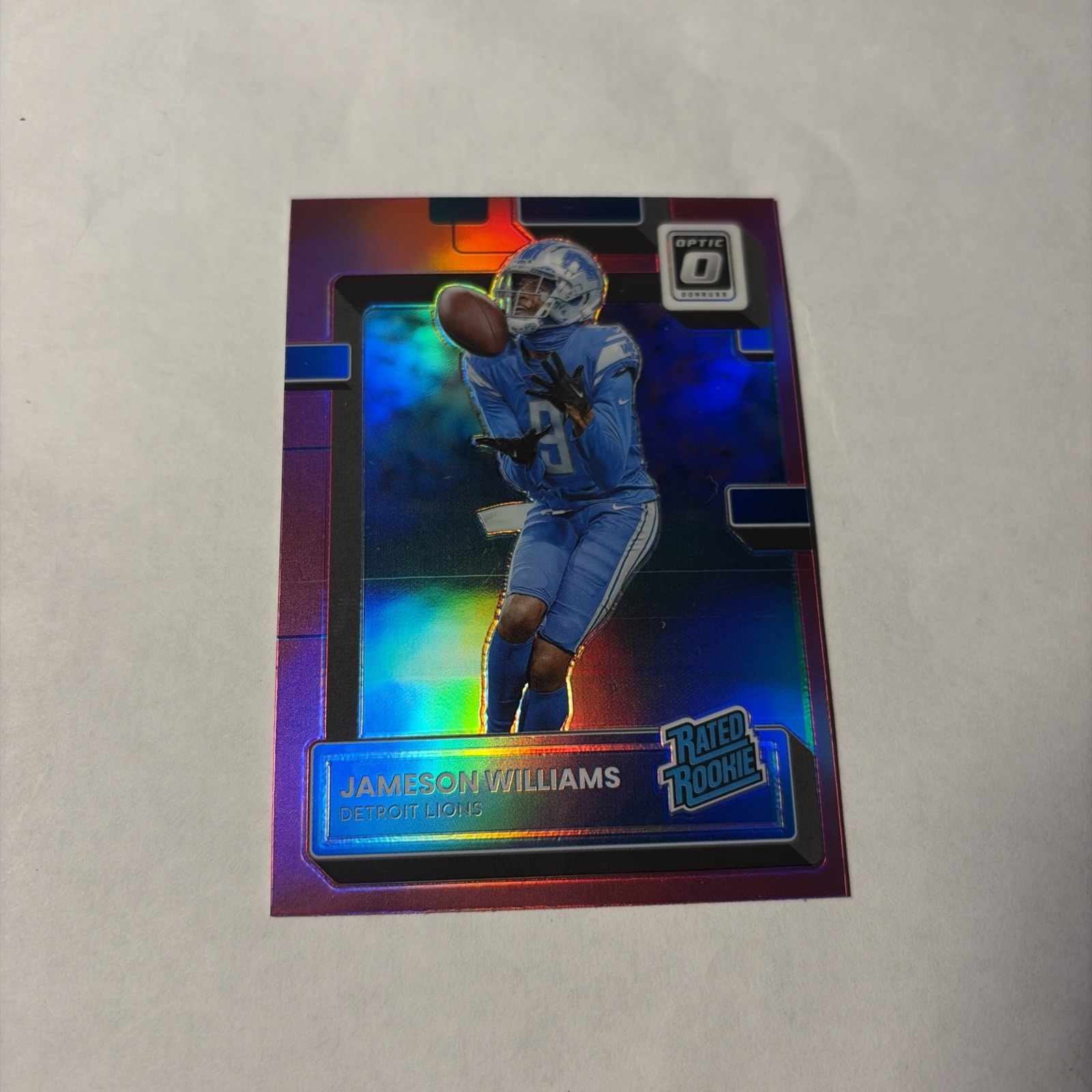 JAMESON WILLIAMS 2022 DONRUSS OPTIC 208 RC RATED ROOKIE HOLO PINK PRIZMS MINT SP