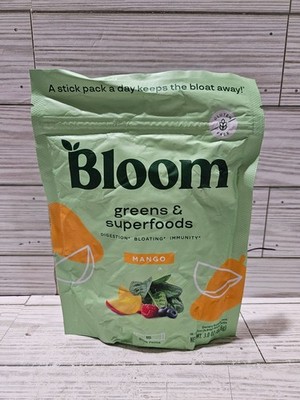 Bloom Greens & Superfoods Mango 15 Stick Packs 3.0 OZ 3/2025