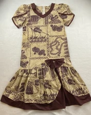 Vintage Island Aloha Wear Womens Hawaiian Tropical Short Sleeve Dress Size XXS