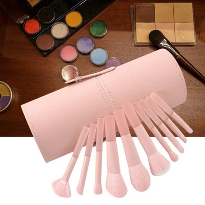 10 Pcs Cosmetic Brush Set with Storage Bag Makeup Brush Set Powder Brushes - Image 1 of 4