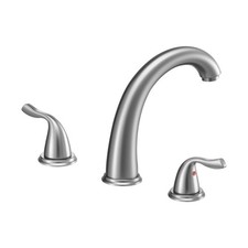 Roman Tub Faucet, 3-Hole Waterfall Bathtub Fixture, Gooseneck Bath Faucet Set