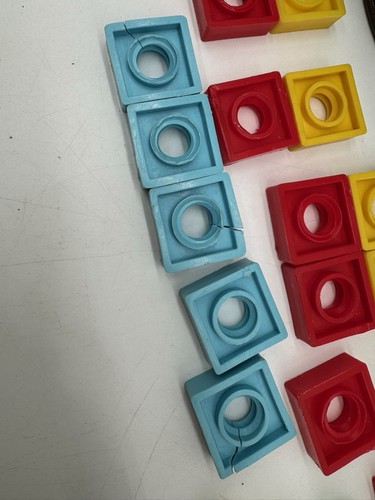 Playskool Set Costruttore di Giocattoli in Legno Vintage 112 Pezzi COMPLETO! Made in USA - Foto 13 di 16