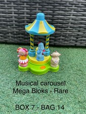 In The Night Garden Musical carousel Gazebo Mega Bloks Playset & 3 Figures RARE 