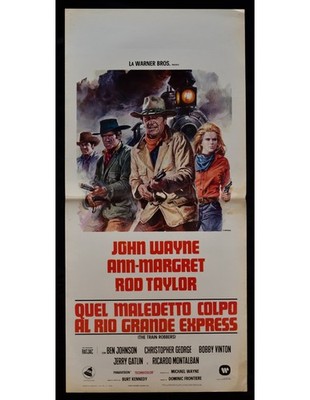 Plakat Quel Cursed Schlag A Rio Grande Express John Wayne Western B255