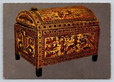 Tutankhamun Trunk Egyptian Museum Cairo Postcard UAR Kodak 1960s Unposted