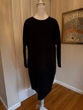 NWOT Everlane Thick Scuba Knit Sweater Tunic Dress - Black - Size Large MINT