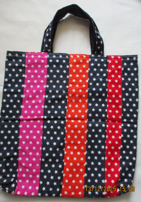Wendetasche Wendebeutel Sterne Patchwork Upcycling Unikat neu