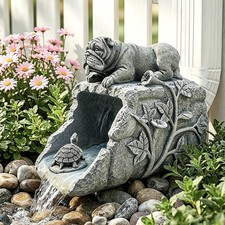 Teaeeno Dog Decor Statue Gutter Downspout Extension Decorativeanimal Statue