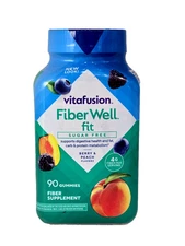 New Vitafusion Fiber Well Fit Sugar Free Fiber Supplement 90 Gummies EXP-04/26