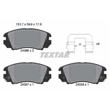 Satz Bremsbeläge Bremsklötze vorne für KIA Magentis 2 MG | 468442