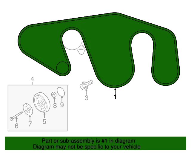 Genuine Nissan NV1500 NV2500 NV3500 5.6 Serpentine Drive Belt 11720-1PD0A - Image 4 of 4
