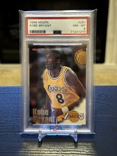 SkyBox NBA Hoops Kobe Bryant #281 Rookie PSA 8 Lakers Basketball Card. rookie card picture