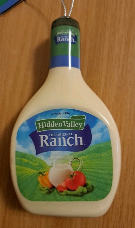 Brand New W Tag Ruz Hidden Valley Ranch Christmas Ornament W Silver Cord Hanger