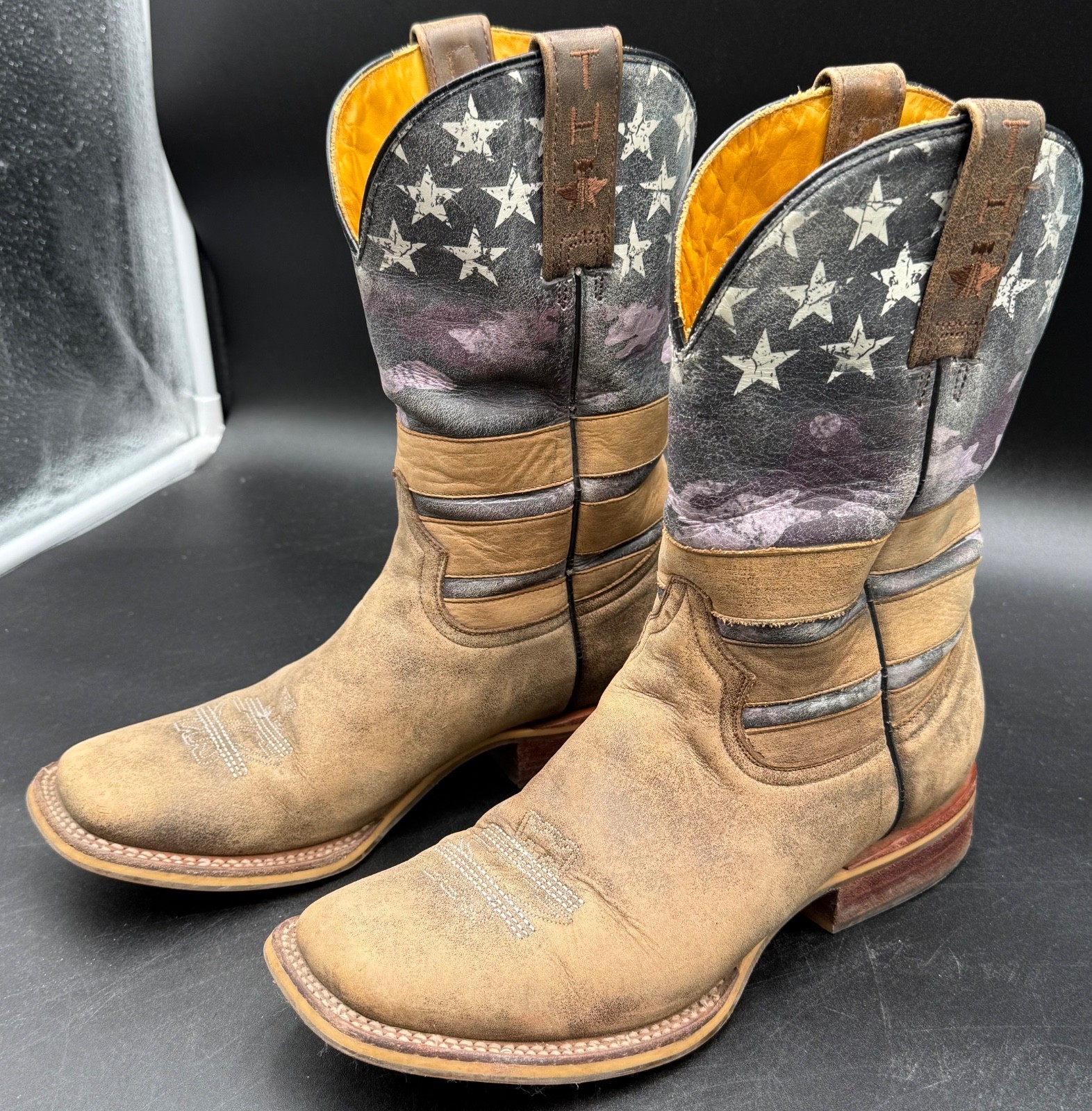 SAOLA STIVALI DA COWBOY DONNA 8 5 Tin Haul 'AMERICAN WOMAN' con suola "Shoot Like A Girl"