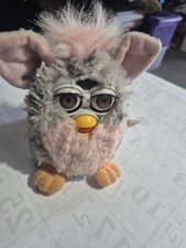 Furby 1998 Gray Pink Snow Leopard 70-800 Not Working Parts or Repair