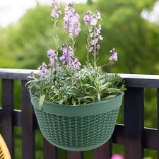 2 vasi da fiori a semicerchio da appendere alla parete, in