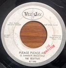 THE BEATLES - Please Please Me VEE JAY MISPRINT THE BEATTLES PROMO 45 RARE