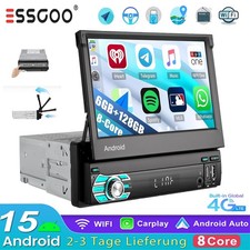 Android 15 6+128G 1 DIN Autoradio Carplay USB GPS Navi AM RDS Bluetooth 5.0 WiFi