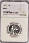 1950 Washington Quarter Proof NGC PF 68 PR68 Gem Silver Coin 25C