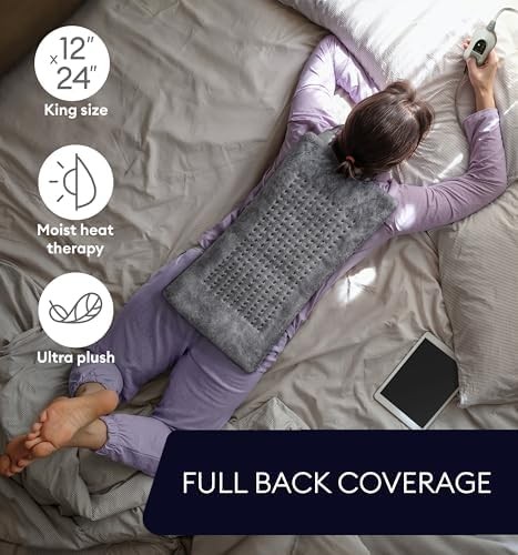 Electric Heating Pad Throw Back Pain Relief Auto Off Washable