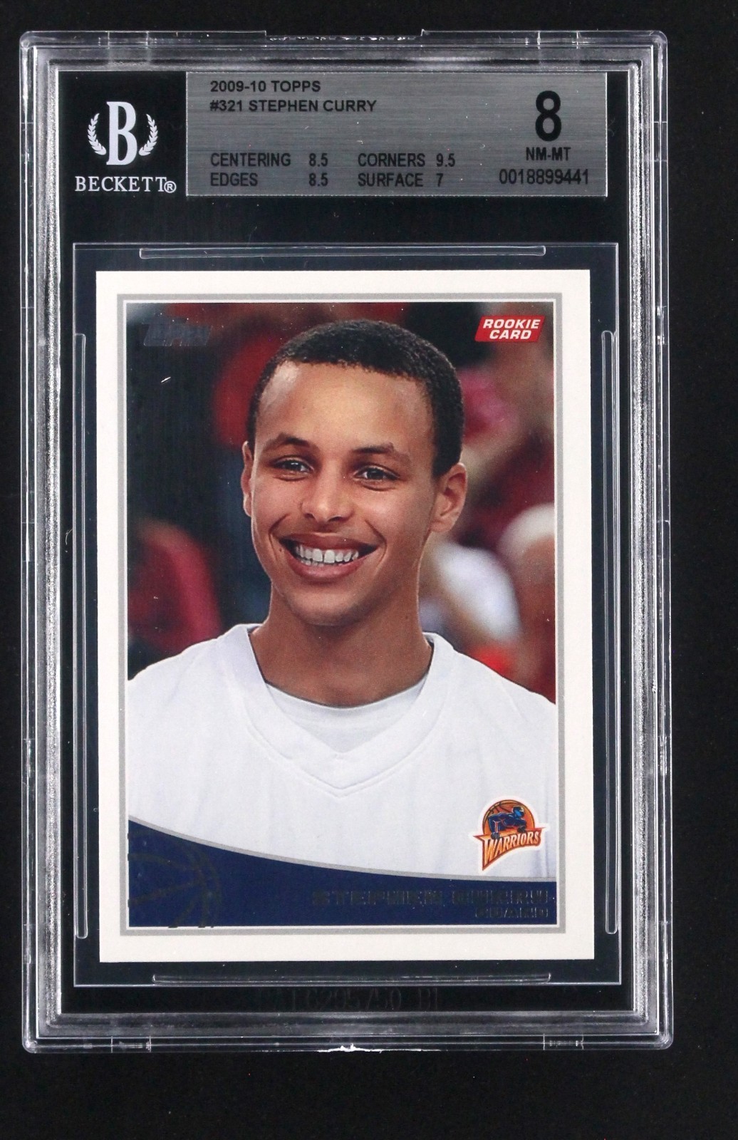 2009 Topps Stephen Curry #321 BGS 8 RC Rookie