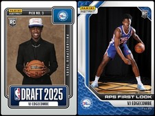 2025-26 Panini Instant VJ Edgecombe DRAFT NIGHT/RPS FIRST LOOK 76ers #3 & #31 RC