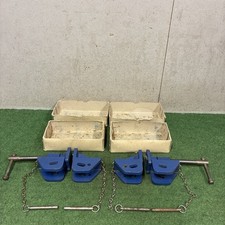 Vintage Sash Cramp or Clamp Heads Carpenters Tool x2 pairs, boxed,