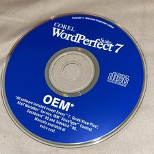 Corel WordPerfect 7 Suite Webster’s Encyclopedia 1999 CD-Rom