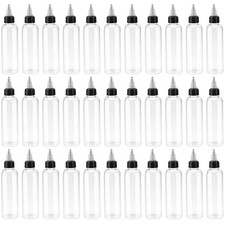 64 PCS 4 oz Plastic Squeeze Bottles, Round Dispensing Bottles with Twist Top ...