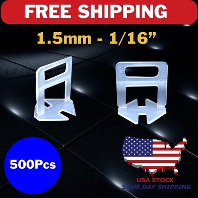 Tile Leveling System Kit 1.5mm Spacers Clips Tiling Tool Floor Wall   500 9000pc