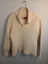 Hugo Boss Virgin Wool Sweater Pullover Beige Size L Slim Men