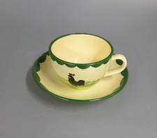 Tasse mit UT Teetasse Kaffeetasse Zeller Keramik  Hahn und Henne alte Marke 