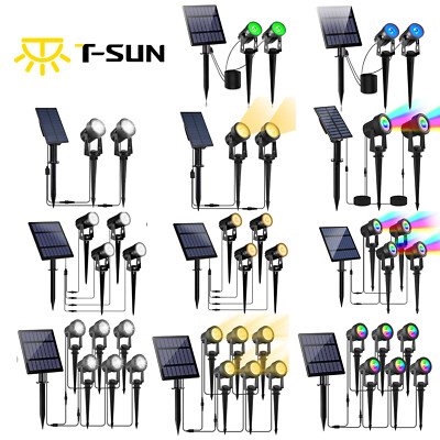 2/4 Stück LED Solarleuchte Solarlampe Außen Gartenstrahler Warmweiß Mehrfarbig