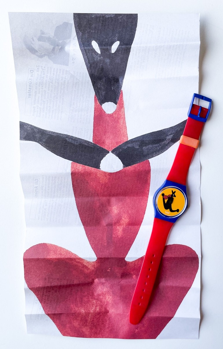 Vintage Swatch - BOXING BY EDUARDO ARROYO - Limited Edition 1996