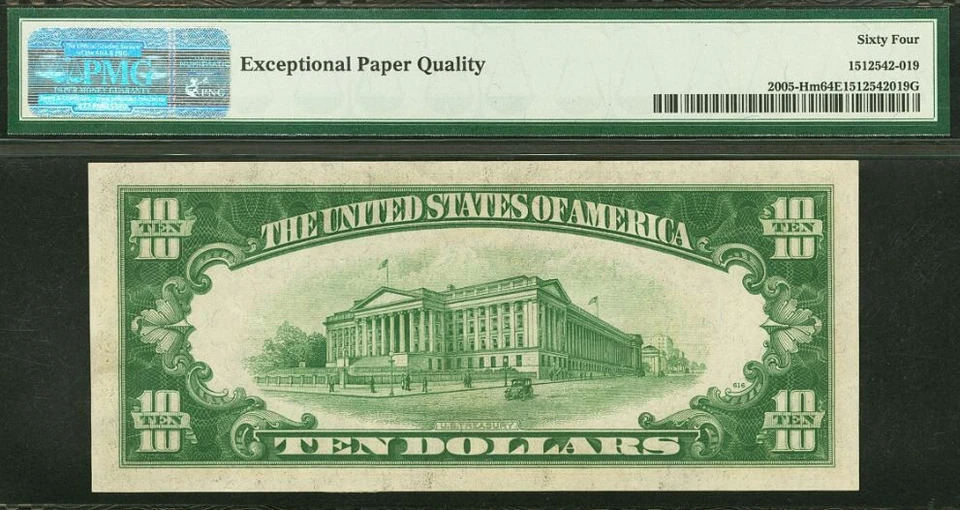 1934 $10 Federal Reserve Note PMG 64EPQ - St Louis - Mule - Fr 2005-Hm - Image 4 of 4