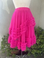Neon Pink Petticoat Skirt Ruffles Kids Sz Y8 Or Wm XS Incity