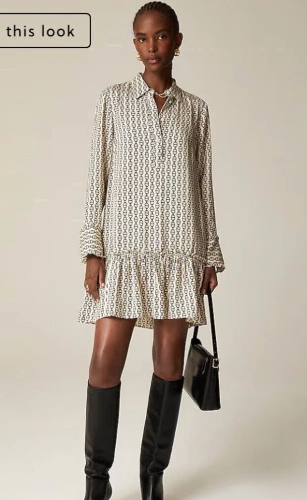 j crew long sleeve shirt dress J.Crew Re-Imagined Pink Striped Long Sleeve Button-Down Shirt Dress Girls Size 6