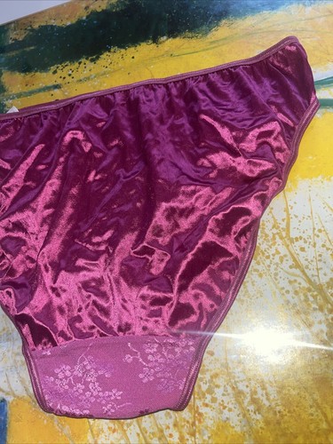 Vintage Lane Bryant Cacique 14/16 Second Skin High Leg Satin Lace Front Panty - Picture 4 of 16
