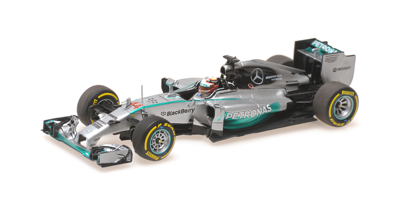 Minichamps 1/43 MERCEDES AMG W05 LEWIS HAMILTON WORLD CHAMPION 2014 - 436140044