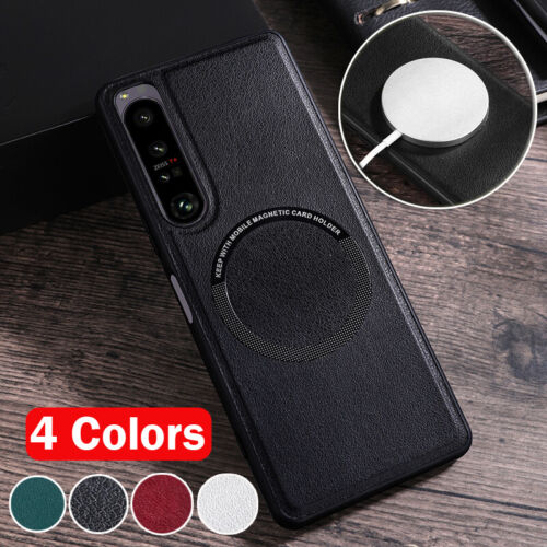 PU Leather Magnetic Mag-safe Cover Case For Sony Xperia 5 V 10V 1V 10III 5II 5IV - Picture 1 of 16