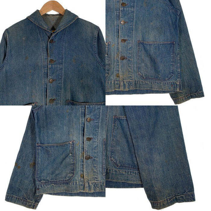 30-40's U.S. Navy US Shawl Collar Denim Jacket COAST GUARD 30-40's U.S. Navy US Shawl Collar Denim Jacket COAST GUARD