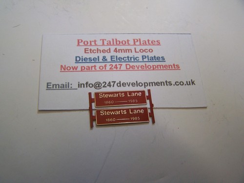 4mm Scale Etch Plates 73 125 Stewarts Lane 1860-1985 (red) | Condition: New