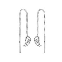 Ohrschmuck Ohrringe 925 Sterling Silber Rhodiniert Glanz Motiv EngelsflüGel V