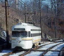 Original Photograph: Pittsburgh PCC 1713 n of Killarney OB (5 x 7)