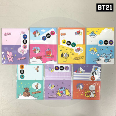 BTS BT21 Official Authentic Goods BBAEGGOM Letter 7SET + Tracking Number