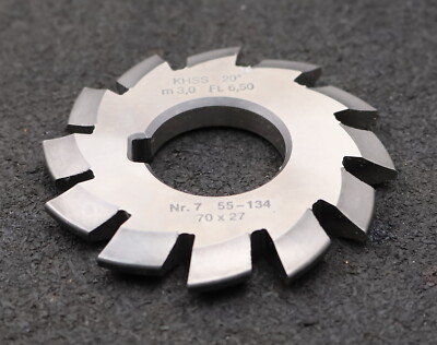 DOLD Zahnformfräser m= 3mm No. 7 für Z= 55-134 EGW 20° gear profile cutter