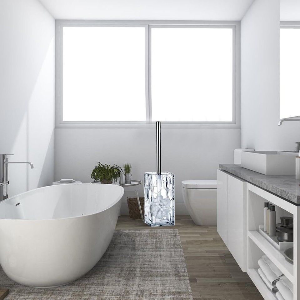 Clear Acrylic Bathroom Accessory Set, 5 Pcs Bathroom Accessories Set